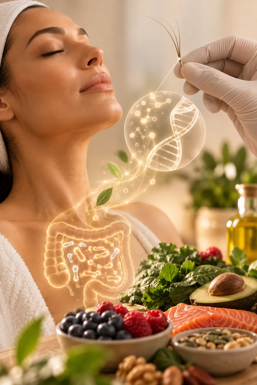 Visuel explicatif sur l’épigénétique, les aliments et le métabolisme